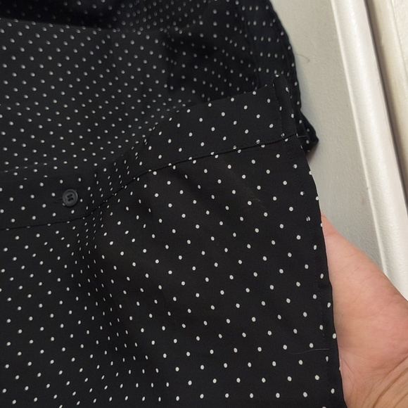 Lane Bryant Black and White Polka Dot Blouse Quiet Luxury Glam Plus Size Office - Picture 8 of 15